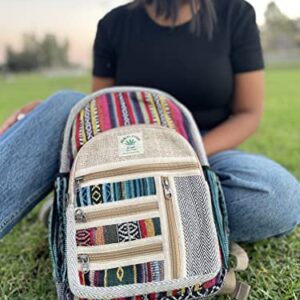 Small cotton and hemp backpack, trekking backpack, traveling backpack, Nepali backpack, Himalayan backpack(BAG-001-SM)