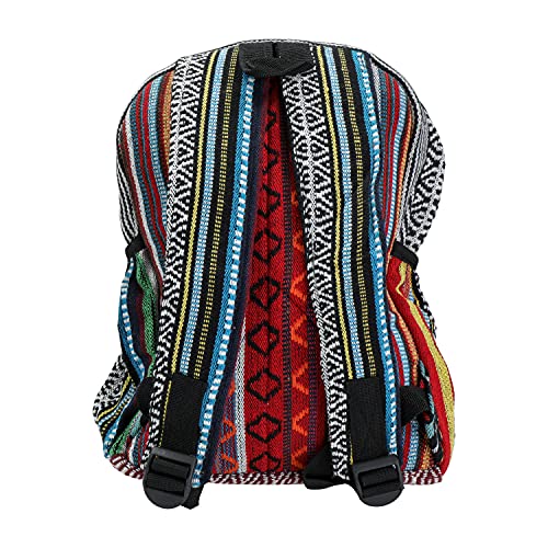 Small cotton and hemp backpack, trekking backpack, traveling backpack, Nepali backpack, Himalayan backpack(BAG-001-SM)