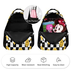 MINBHEBYUD Funny Smile Faces Geometry Prints Backpack, Lightweight Backpack Casual Daypack, Bookbag for Men Women