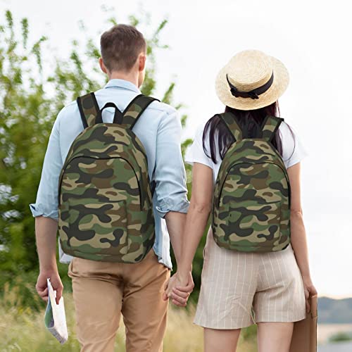 Duduho Army Camouflage Backpack 17.7 Inch Laptop Backpack Travel Hiking Daypack Military Camo Multipurpose Book Bag For Men Women Teens Boys Girls