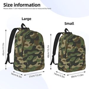 Duduho Army Camouflage Backpack 17.7 Inch Laptop Backpack Travel Hiking Daypack Military Camo Multipurpose Book Bag For Men Women Teens Boys Girls