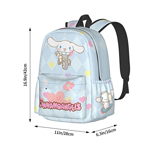 HTZXWK Anime Backpack for Women,Girl Backpack for School,Cute Anime Preschool Backpack Book Bag with Bicycle,Durable Lightweight Backpack Schoolbag for Kids Fans,Birthday Gifts for Teens