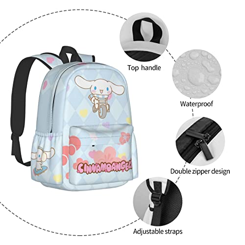 HTZXWK Anime Backpack for Women,Girl Backpack for School,Cute Anime Preschool Backpack Book Bag with Bicycle,Durable Lightweight Backpack Schoolbag for Kids Fans,Birthday Gifts for Teens