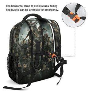 Unisex Adult Backpack The Apocalyptic Walking Horror Drama Dead Backpack Multifunctional Daypack Fashion Casual Daypack Classical Basic Briefcase Laptop Bag