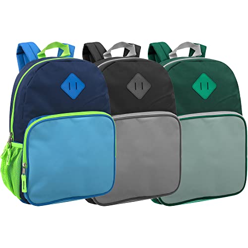 Trail maker Wholesale Two Tone Backpacks in Bulk 24 Pack for College, Homeless Adults Nonprofit, with Padded Straps