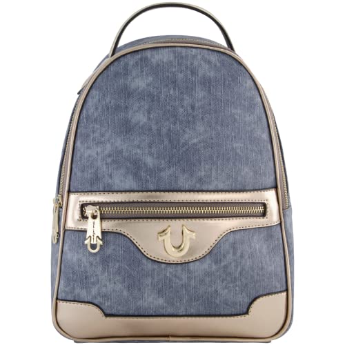 True Religion Women's Mini Backpack, Small Travel Bag, Denim, One Size