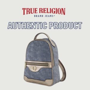 True Religion Women's Mini Backpack, Small Travel Bag, Denim, One Size