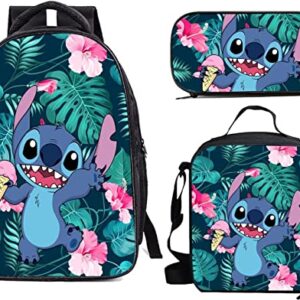 zhizhu Cartoon School bags Cartoon Backpack Girls Backpack Cosplay Trip Bag (Backpack,Lunch Box Pencil Case 3 In 1)