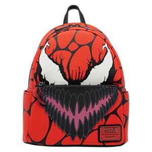 loungefly marvel glow in the dark carnage cosplay mini backpack