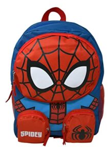 marvel spiderman front body backpack - marvel spider-man bag with front zippered pockets, perfect spidey backpack for teens and kids, ideal for school, travel, road trips, and everyday use - 16 inches