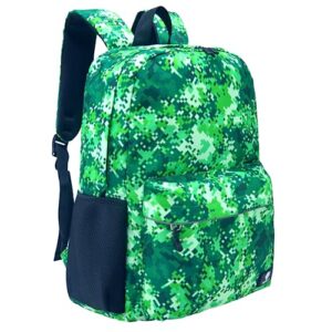 fenrici kid's backpack for boys, boys' backpack for school, kids' bookbags with padded laptop compartment, green backpack, 17 inch