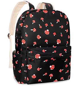 mcwth mushroom school backpack for teen girls, school bags bookbags for teenagers
