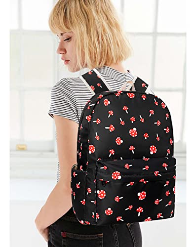 MCWTH Mushroom School Backpack for Teen Girls, School Bags Bookbags for Teenagers
