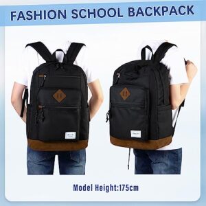 Chase Chic School Backpack for Men Women,Water Resistant Bookbag/Schoolbag/Daypack for Teen Boys Girls High School,College,Work,Travel Black