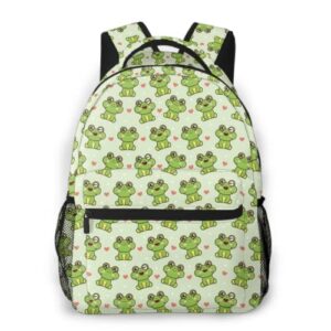 frog backpack for school cute frogs bookbag for kids teen girls boys back to school bag gifts for 2nd 3rd 4th 5th 6th grade