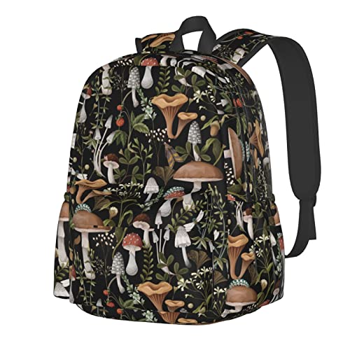 Sunwarshile Mushroom Backpack Book Bags Lightweight Casual Laptop Backpacks Travel Daypack For Man Woman