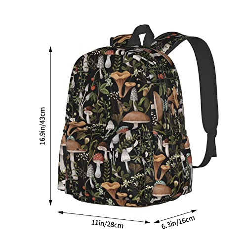 Sunwarshile Mushroom Backpack Book Bags Lightweight Casual Laptop Backpacks Travel Daypack For Man Woman