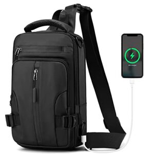 sling crossbody backpack shoulder bag for men,travel hiking chest bag daypack