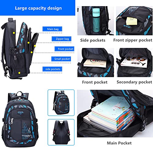 Camouflage Kids Bookbag for Boys, Waterproof Boys Backpacks for Elementary, Camo Durable School Bags