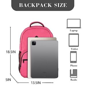 OZCHIN Medium Backpack with Combination Lock, Smell Proof - Classics Backpack Travel bags for Men Women (Rose Red)