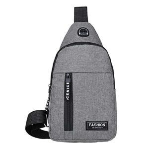 crossbody sling bag, waterproof sling backpack bag with usb charging port, small sling crossbody chest shoulder bag