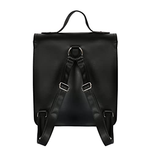 CICOCI Wednesday Backpack Addams Black Faux Leather Bag Nevermore Academy Back to school Schoolbag Gifts For girls