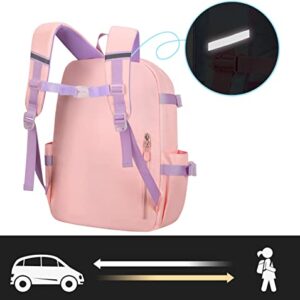 cotmcor Kids Backpacks for Girls, Kawaii Backpack, Cute Bunny School Bag for Kindergarten and Elementary, Medium