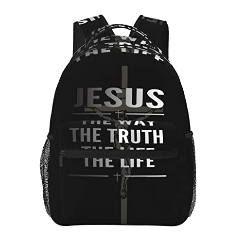 ASYG Bible Verse Backpack Christian Laptop Backpack Jesus Cross Bag Tablet Travel Picnic Travel Bag