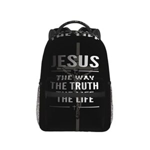 ASYG Bible Verse Backpack Christian Laptop Backpack Jesus Cross Bag Tablet Travel Picnic Travel Bag