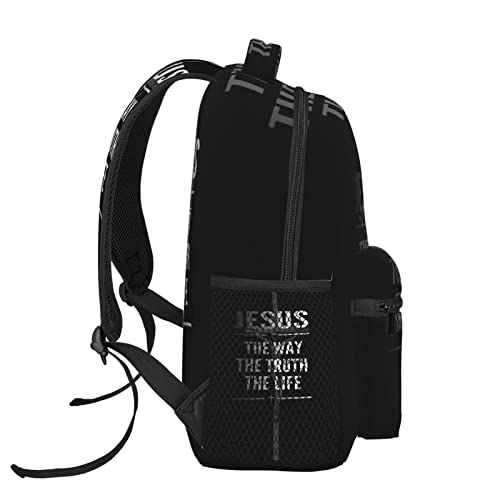 ASYG Bible Verse Backpack Christian Laptop Backpack Jesus Cross Bag Tablet Travel Picnic Travel Bag