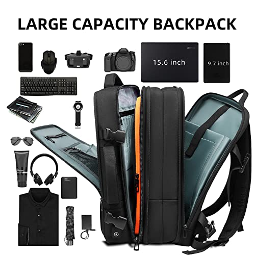 GYakeog 44L Travel Backpacks,Laptop Backpack 17.3 inch Backpack for Men, Expandable Carry-On Backpack for Airplanes,Water Resistant Business Back Pack for Women & Men