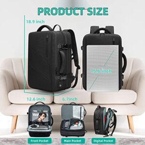 GYakeog 44L Travel Backpacks,Laptop Backpack 17.3 inch Backpack for Men, Expandable Carry-On Backpack for Airplanes,Water Resistant Business Back Pack for Women & Men