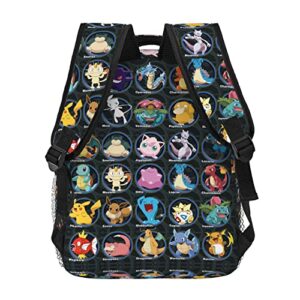 TopJianyu Anime Backpacks For Boys Teen Cartoon Backpacks Black Bookbag Lightweight Cute Daybag Travel Bag…