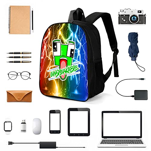 gdnwtstl Boys And Girls Backpack, Teen 3D Printing Game laptop backpack Travel Bag QWB1-One Size