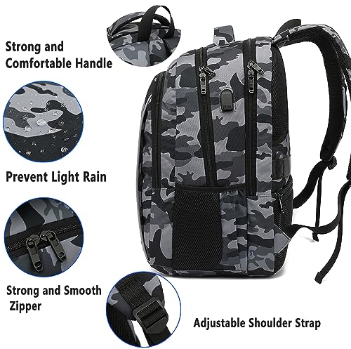 BAOMANYI Travel Laptop Backpack for Men & Women 18.4" Backpack Water Resistant College Bookbag Business Work Computer Bag (Camouflage 2, 18.4 inch)