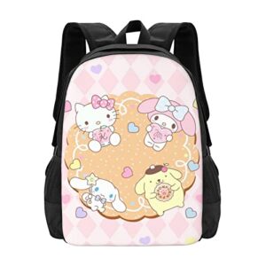 anime backpacks my bunny melody backpack for girls cute cartoon bookbag casual travel camping hiking backpack student daybag cinnamoroll pompompurin hello cat kitty