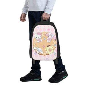 Anime Backpacks My Bunny Melody Backpack For Girls Cute Cartoon Bookbag Casual Travel Camping Hiking Backpack Student Daybag Cinnamoroll Pompompurin Hello Cat Kitty