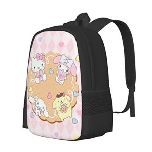 Anime Backpacks My Bunny Melody Backpack For Girls Cute Cartoon Bookbag Casual Travel Camping Hiking Backpack Student Daybag Cinnamoroll Pompompurin Hello Cat Kitty