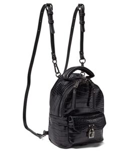 steve madden jake-c croco mini backpack black one size