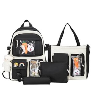 mojiduo kawaii backpack pins accessorie 4pcs set cute kawaii rucksack for school bag cute aesthetic backpack