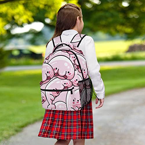 Kawaii Cute Blobfish Cute Laptop Backpacks Travel Daypacks Unisex Fashion College Shoulder Bag