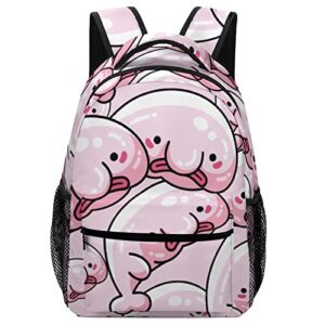 kawaii cute blobfish cute laptop backpacks travel daypacks unisex fashion college shoulder bag