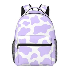 rosihode cute cow print backpack adjustable shoulder strap bookbag, casual daypack lightweight backpack for adults