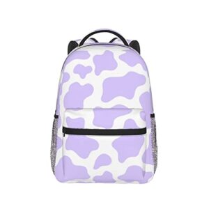 ROSIHODE Cute Cow Print Backpack Adjustable Shoulder Strap Bookbag, Casual Daypack Lightweight Backpack for Adults