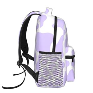 ROSIHODE Cute Cow Print Backpack Adjustable Shoulder Strap Bookbag, Casual Daypack Lightweight Backpack for Adults