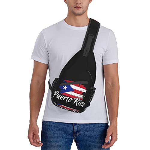 MANQINF Puerto Rico Casual Daypack Bag Puerto Shoulder Bag Chest Bags Picnic Crossbody Bag Travel Hiking