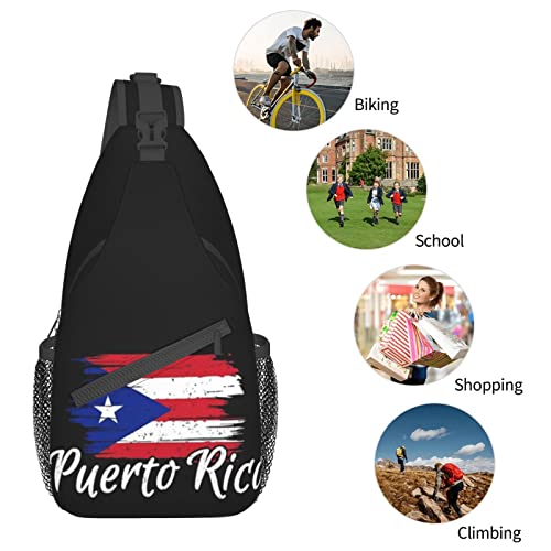 MANQINF Puerto Rico Casual Daypack Bag Puerto Shoulder Bag Chest Bags Picnic Crossbody Bag Travel Hiking