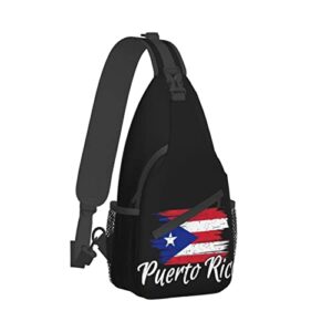 MANQINF Puerto Rico Casual Daypack Bag Puerto Shoulder Bag Chest Bags Picnic Crossbody Bag Travel Hiking