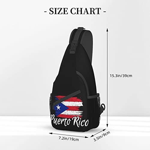 MANQINF Puerto Rico Casual Daypack Bag Puerto Shoulder Bag Chest Bags Picnic Crossbody Bag Travel Hiking