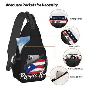 MANQINF Puerto Rico Casual Daypack Bag Puerto Shoulder Bag Chest Bags Picnic Crossbody Bag Travel Hiking